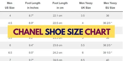 chanel shoe sizes chart|chanel slingback size chart.